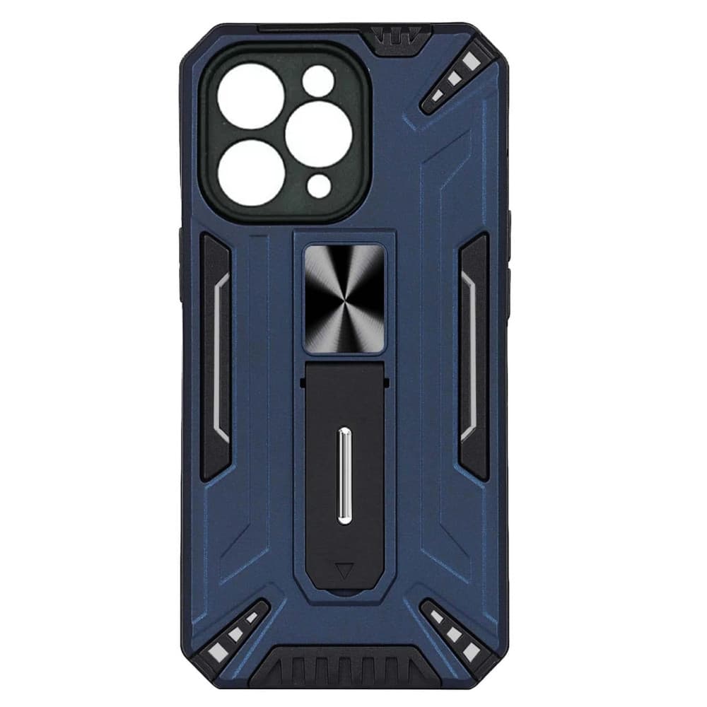 Husa protectie Apple iPhone 11 Pro, Defender 4, rezistenta la socuri, suport stand, albastru inchis 1
