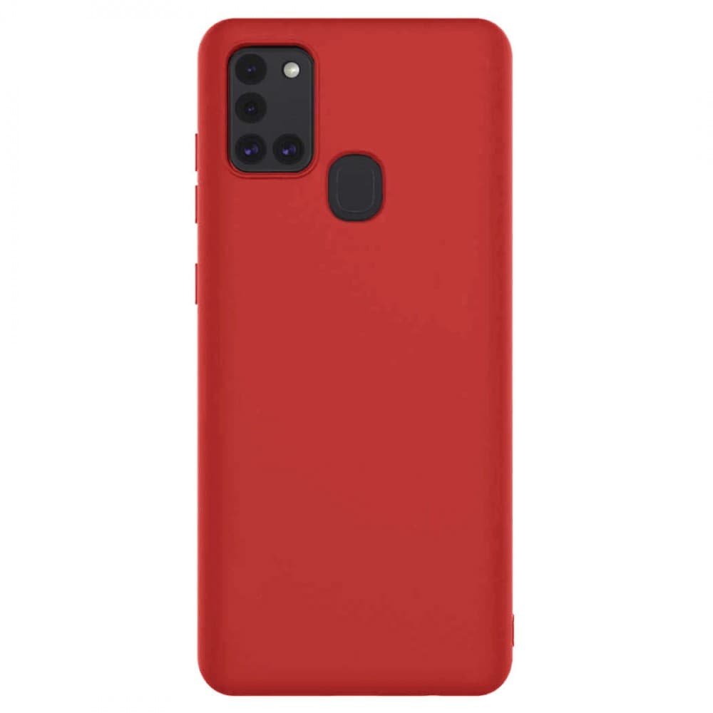 Husa Samsung Galaxy A21S Matt TPU, silicon moale, rosu 1