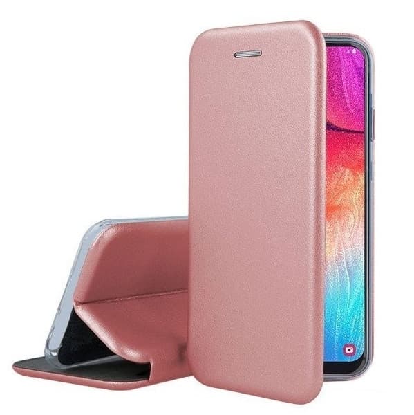 Husa Huawei P40 Lite E, Prestige Book, inchidere magnetica, rose gold 1