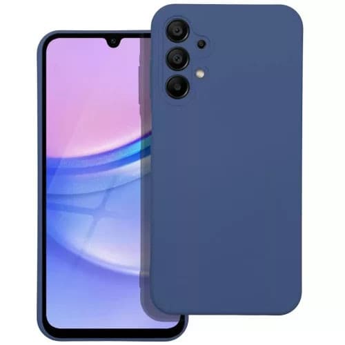Husa Samsung Galaxy A32 5G Luxury Silicone, catifea in interior, albastru inchis 1