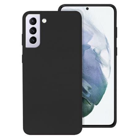 Husa Samsung Galaxy S21 5G, Luxury Silicone, catifea in interior, neagra 1