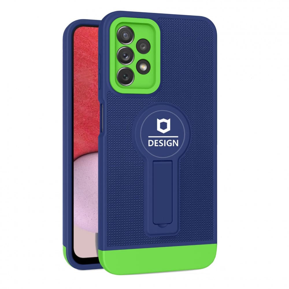 Husa Samsung Galaxy A33 5G, Armor Design, functie stand, insertie metalica pentru suport auto magnetic, albastra 1