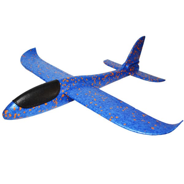 Avion planor din polistiren, 47 cm, albastru 1