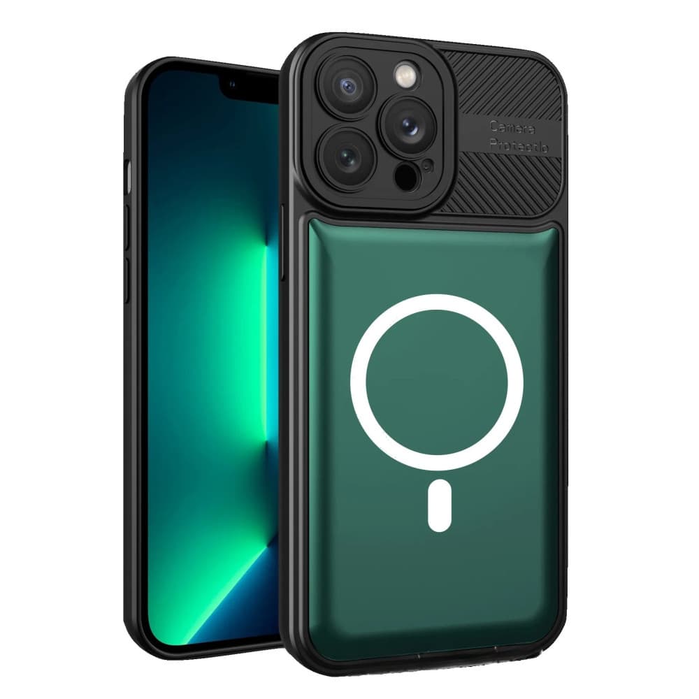 Husa Apple iPhone 13 Pro, Urban Series, prindere suport auto magnetic, antisoc, verde inchis 1