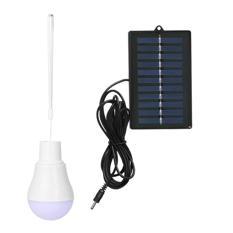Bec portabil cu panou solar, pentru camping, utilizare exterior/interior, 3.6V, 400 mAh, 6.2 x 10 cm, alb rece 1