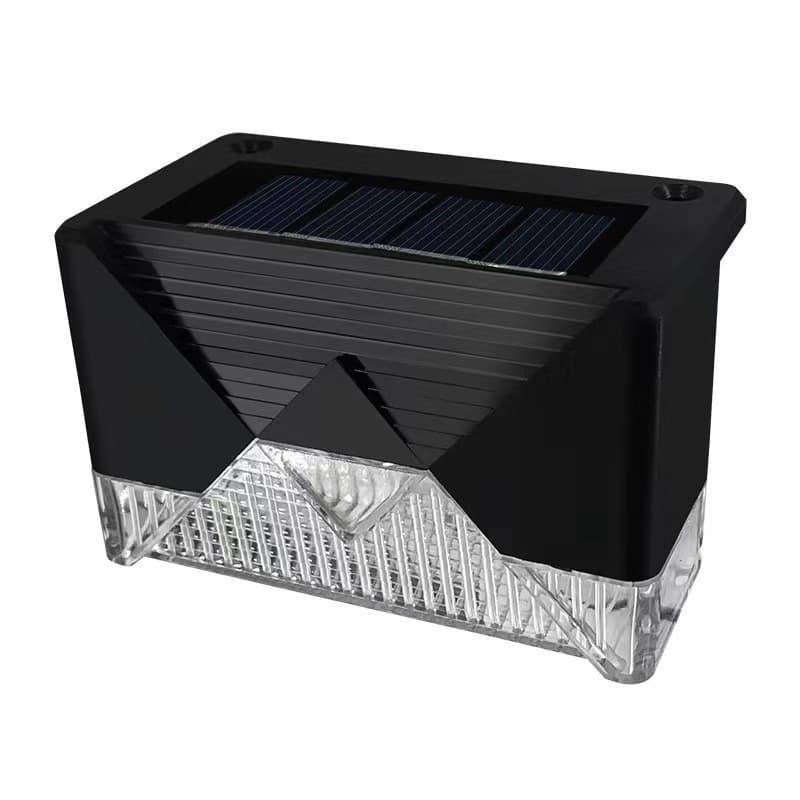 Aplica solara LED, ABS/Policarbonat, rezistenta la apa IP65, pentru trepte, borduri, terasa, 1.2V, 600mah, 7.9 x 5 cm, lumina alb cald, negru 1