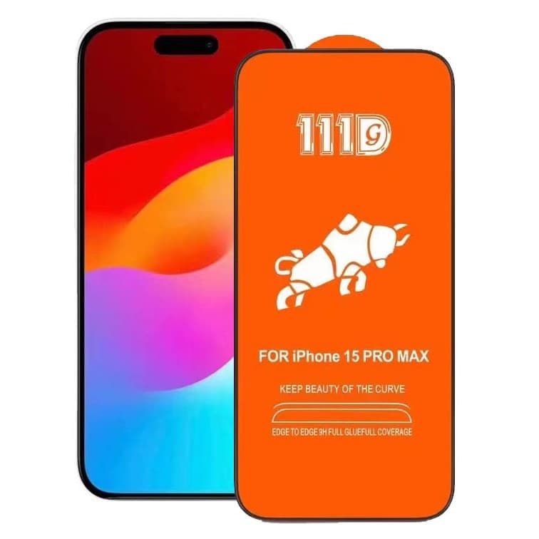 Folie de sticla Apple iPhone 15 Plus, Full Glue 111D, margini negre 1