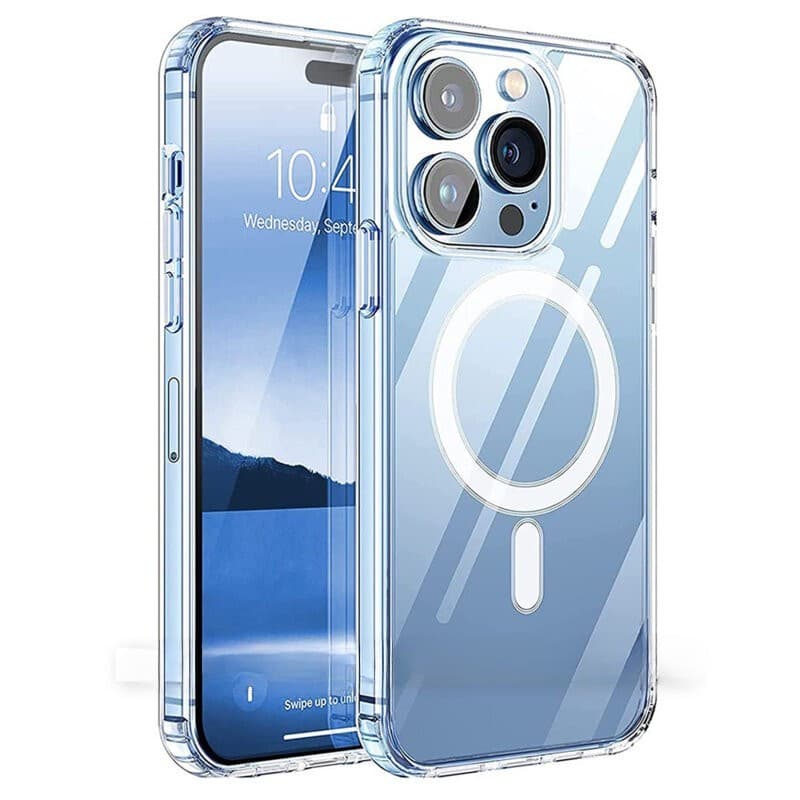 Husa protectie Apple iPhone 15 Pro, compatibila MagSafe, transparenta 1