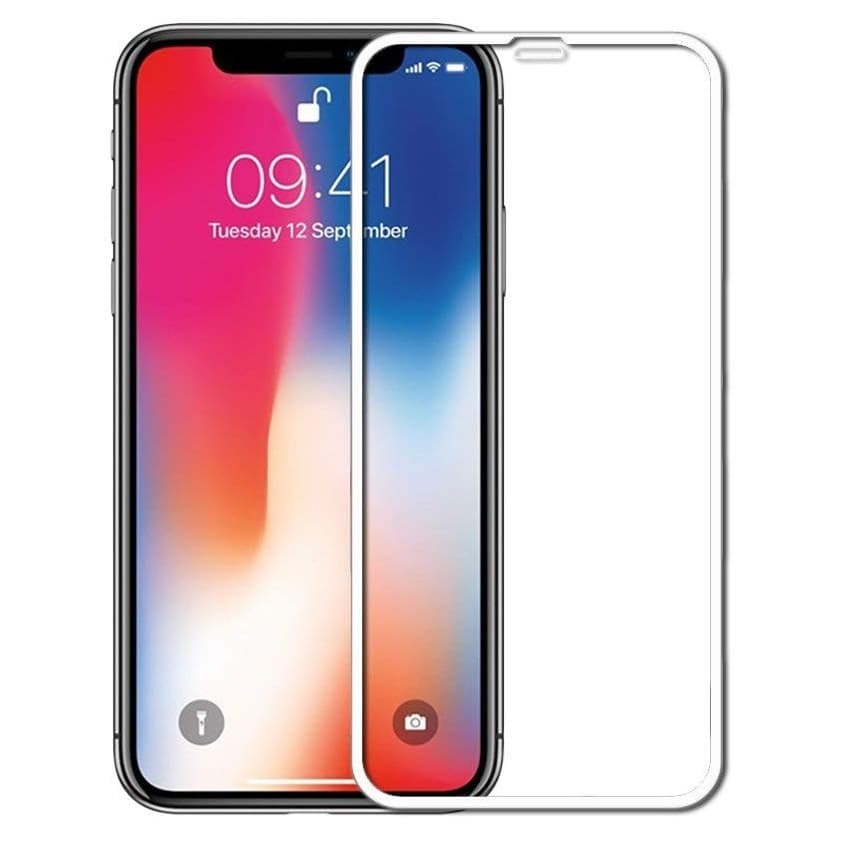 Folie sticla Apple iPhone 15 Pro Max, Luminous HD, margine fluorescenta, alba 1