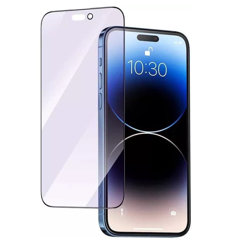 Folie de protectie Apple iPhone 15 Plus, Anti-Blue Light Ceramic, margini negre 1