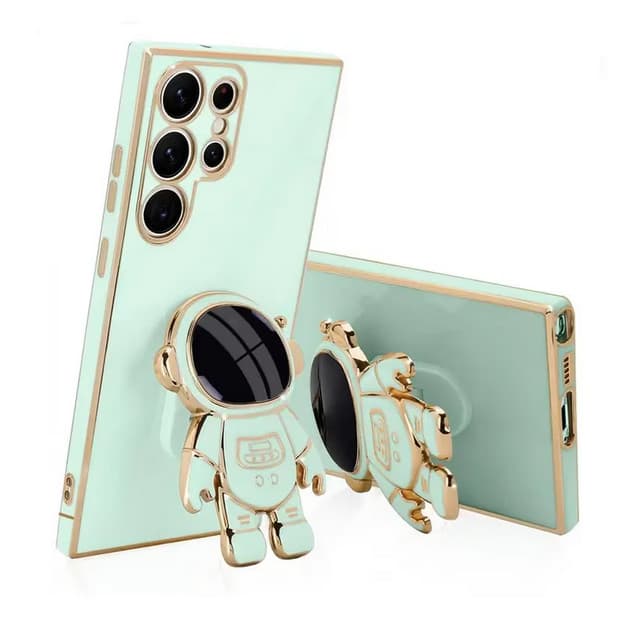 Husa Samsung Galaxy S24 Ultra, Astronaut Case, protectie camera, functie stand expunere, verde 1