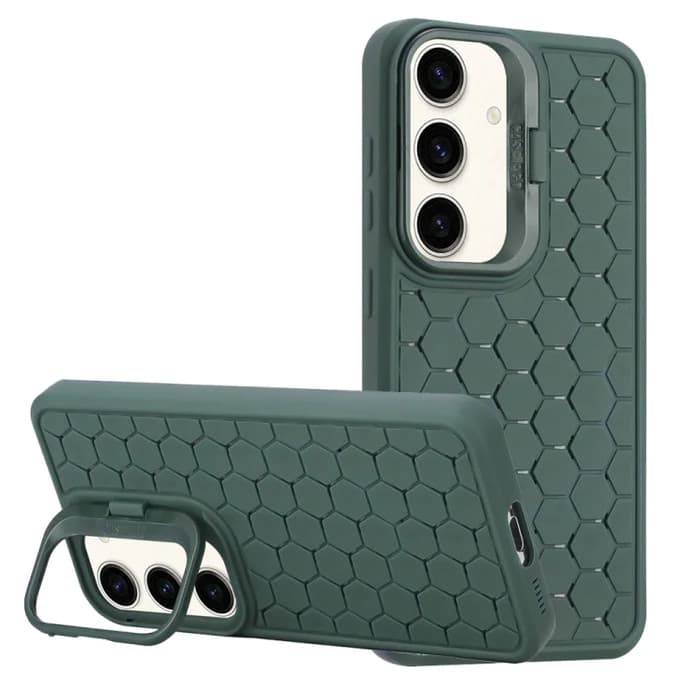 Husa Samsung Galaxy S23, HoneyComb Bracket, functie stand, verde 1