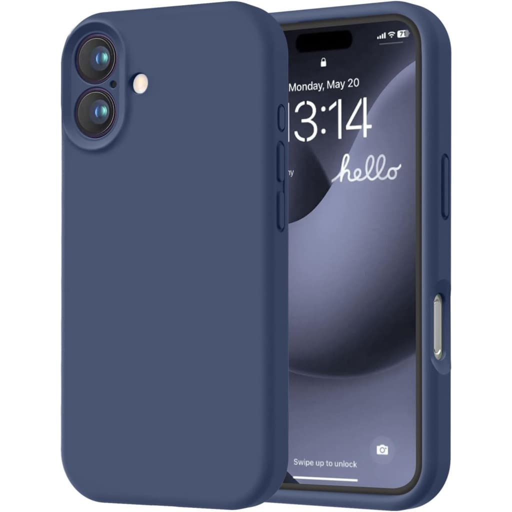 Husa protectie Apple iPhone 16 Plus, Matt TPU, protectie camera, albastra 1