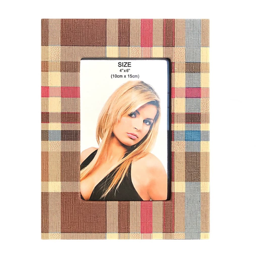 Rama foto decorativa cu fotografia ta, piele eco, Carouri, 10 x 15 cm 1