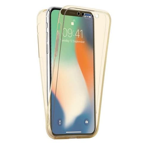 Husa Full TPU 360° pentru iPhone 11 Pro (fata + spate), auriu transparent 1