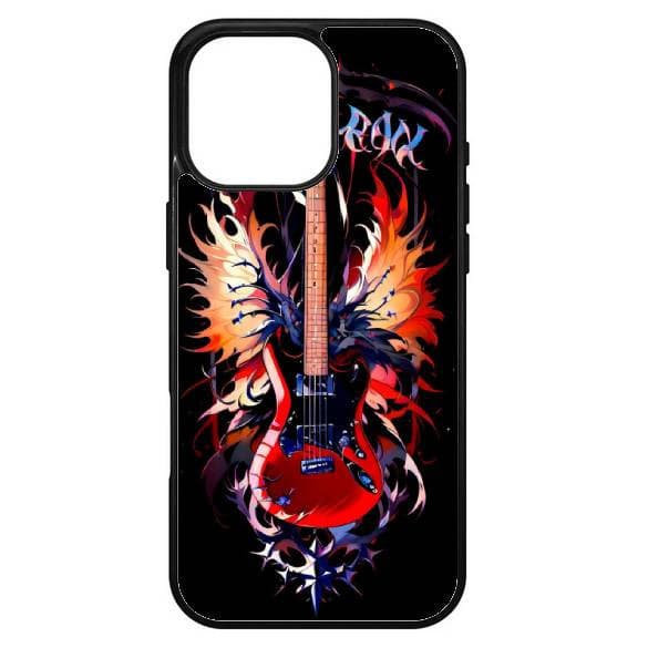 Husa protectie Apple iPhone 16, Colorful Aluminium TPU, design Rock Guitar 1