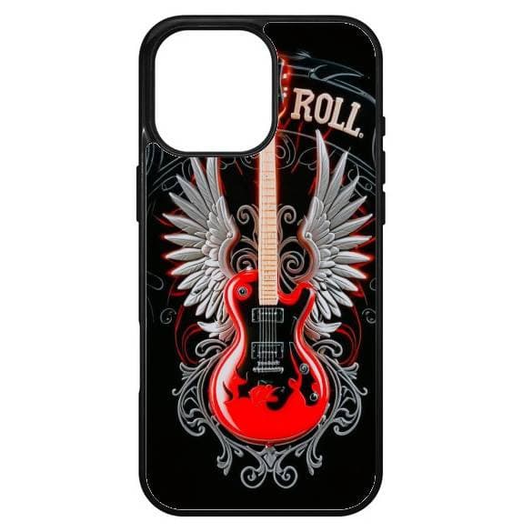 Husa protectie Apple iPhone 13, Colorful Aluminium TPU, design Rock and Roll Guitar 1