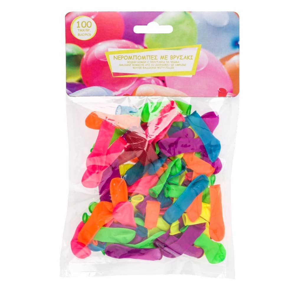 Baloane colorate fluorescente cu adaptor pentru apa, 200 buc 1