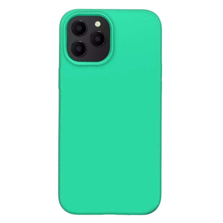 Husa Apple iPhone 12 Mini Luxury Silicone, catifea in interior, turcoaz 1