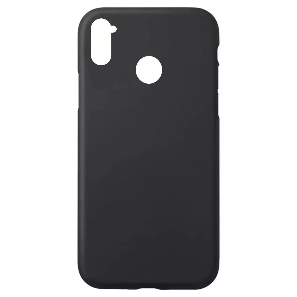 Husa Samsung Galaxy A11 Luxury Silicone, catifea in interior, negru 1