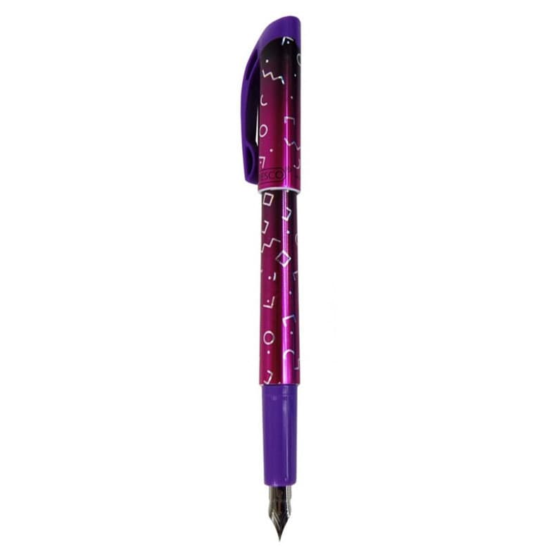 Stilou Cresco Crazy Grafix, penita iridium, alimentare rezerve, corp plastic, mov 1