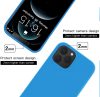 Husa Apple iPhone 11 Pro Luxury Silicone, catifea in interior, protectie camere, albastru