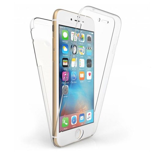 Husa protectie iPhone 6/6S (fata + spate) Fully PC & PET 360°, transparenta