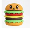 Ascutitoare creioane, figurina cauciucata, model hamburger