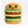 Ascutitoare creioane, figurina cauciucata, model hamburger