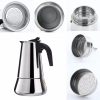 Cafetiera, espresso maker, otel inoxidabil, 600 ml, 12 cesti