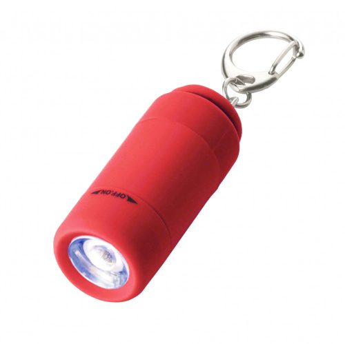Breloc mini lanterna LED cu incarcare prin port USB, rosie