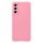 Husa Samsung Galaxy S21 FE Luxury Silicone, catifea in interior, protectie camere, roz pal