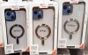 Husa Apple iPhone 15 Plus, Electroplated Magsafe TPU, transparenta cu marginii aurii