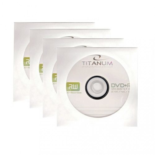 Set 4 bucati DVD+R TITANUM 4,7GB X8, in plic