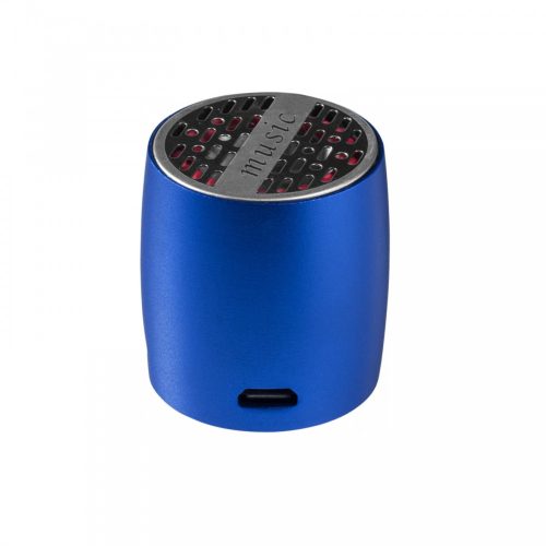 Mini boxa portabila Warpt Speaker, carcasa metalica, 2W, redare AUX, albastra