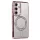 Husa Samsung Galaxy A56, Electroplating Bling Magsafe, protectie camera, rose gold