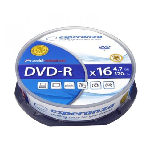 Set 10 bucati DVD-R ESPERANZA 4,7GB X16