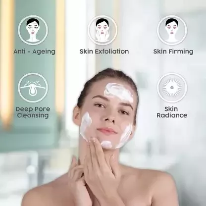 Perie de curatare a fetei HQ-1812, aparat pentru masaj facial, impermeabil, ultrasunete, albastra