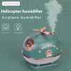Umidificator aer, difuzor aromaterapie Warm the World, design elicopter, verde