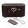 Umidificator aer, difuzor aromaterapie FT-1915A, efect flacara, i Love You, telecomanda, maro inchis