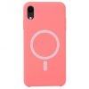 Husa Apple iPhone 13 Pro, Magsafe Silicone, protectie camera, microfibra, roz pal