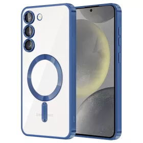   Husa Samsung Galaxy S23 FE, Electroplating Magsafe TPU, protectie camera, albastra