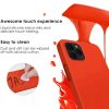 Husa Apple iPhone 11 Luxury Silicone, catifea in interior, protectie camere, portocalie