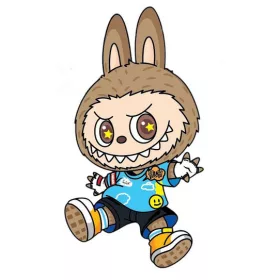   Sticker mic/mare pentru tricouri sau alte materiale textile albe, termo aplicabile, model La Bubu 7