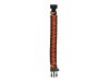 Bratara model Elevate Elliott Survival din snur tip Paracord, cu fluier, negru/portocaliu