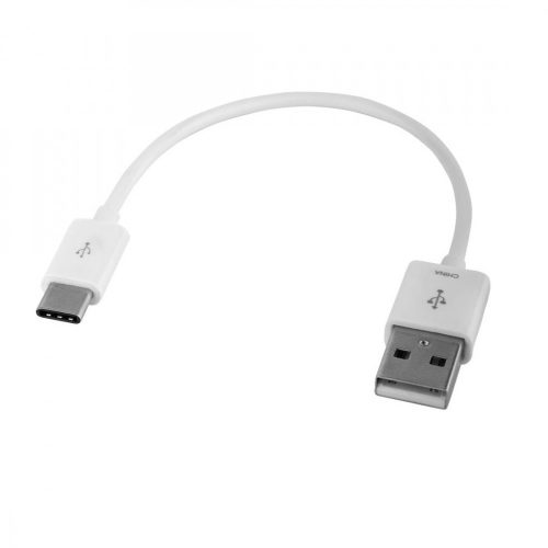Cablu de date si incarcare Type-C, 20 cm, alb