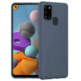   Husa Liquid Silicone Case pentru Apple iPhone 7/8, interior microfibra, gri inchis