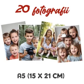 Set 20 fotografii cu imaginea ta, A5 (15 x 21 cm)