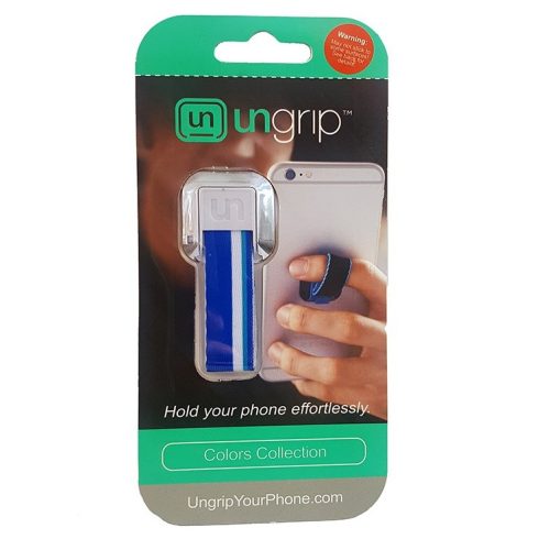 Suport telefon mobil Ungrip, model Blue Stripes