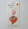 Decoratiune telefon mobil Heart, suport inclus, portocalie